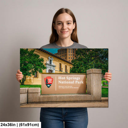Hot Springs National Park Sign Photo Print, Arkansas Wall Art