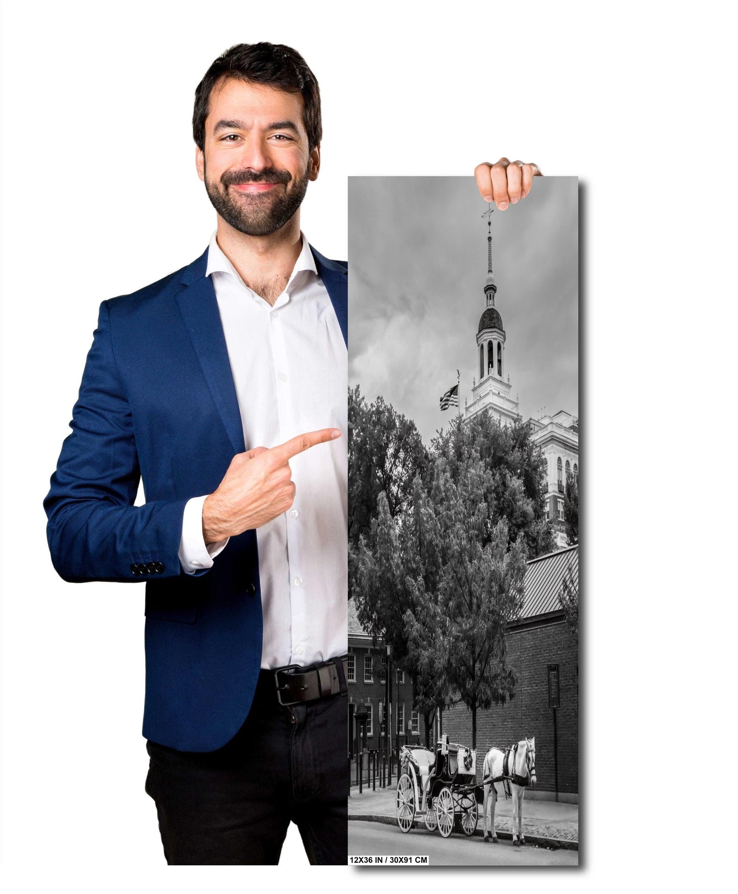 Chariot of Liberty: Independence Hall’s Timeless Companion Independence Hall Philadelphia  Print Wall Art Photography Aluminum/Metal/Canvas