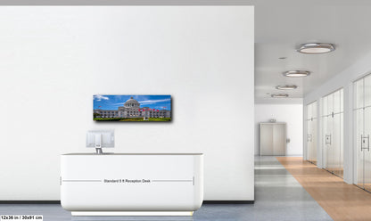 Arkansas State Capitol with Flags, Little Rock Arkansas, Photography Print Wall Art