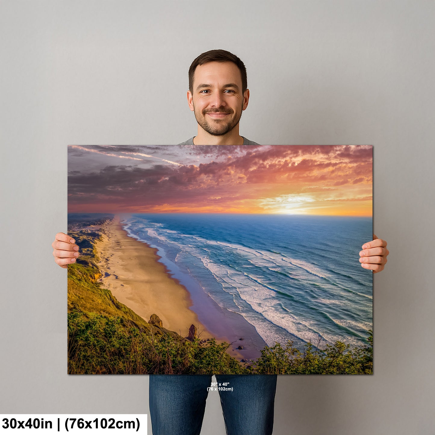 Pacific Panorama: Florence Coastline Overlooking the Horizon Oregon Seascape Photography