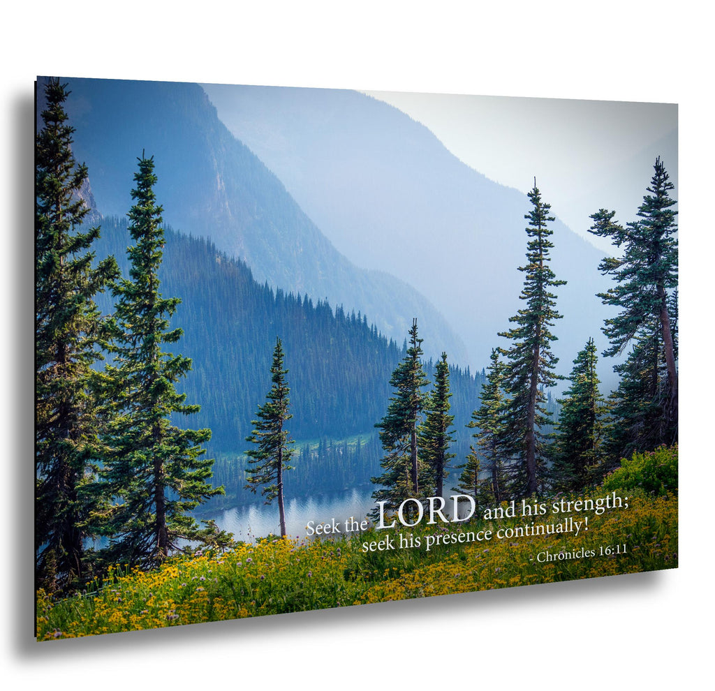 Christian Wall Art | Seek the Lord Art – Misty Mountain Photography Canvas & Scripture Print