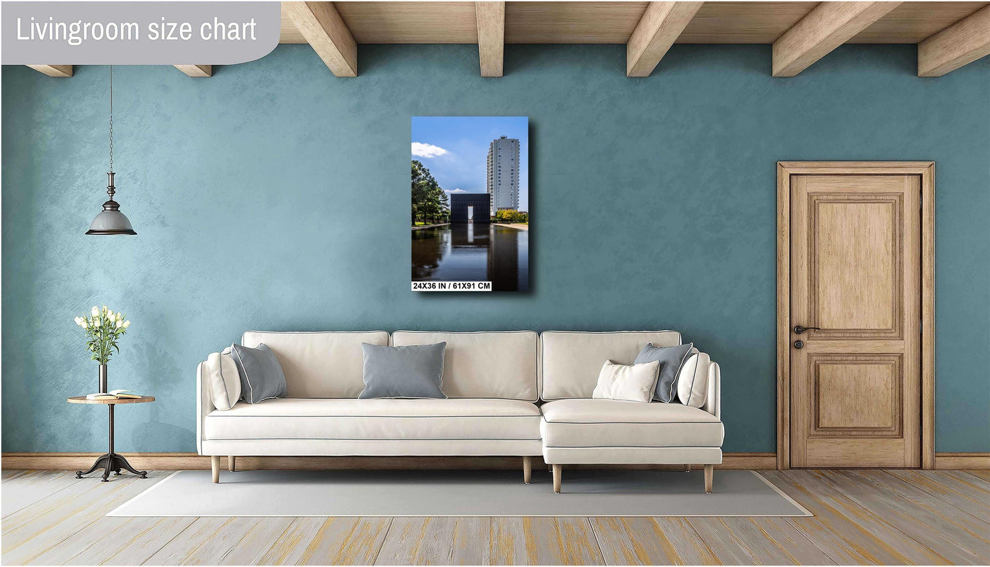 Oklahoma City Memorial Print: Reflection Pool Wall Art