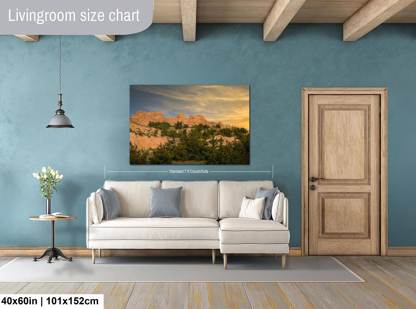 Badlands National Park Golden Rock Sunset Landscape Photography Wall Art