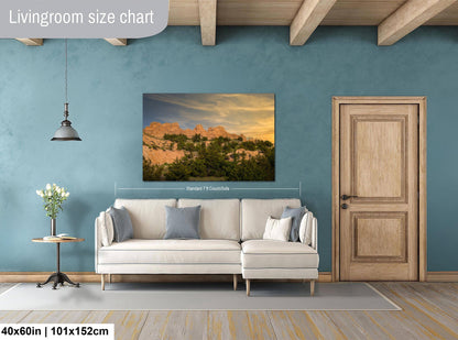 Badlands National Park Golden Rock Sunset Landscape Photography Wall Art