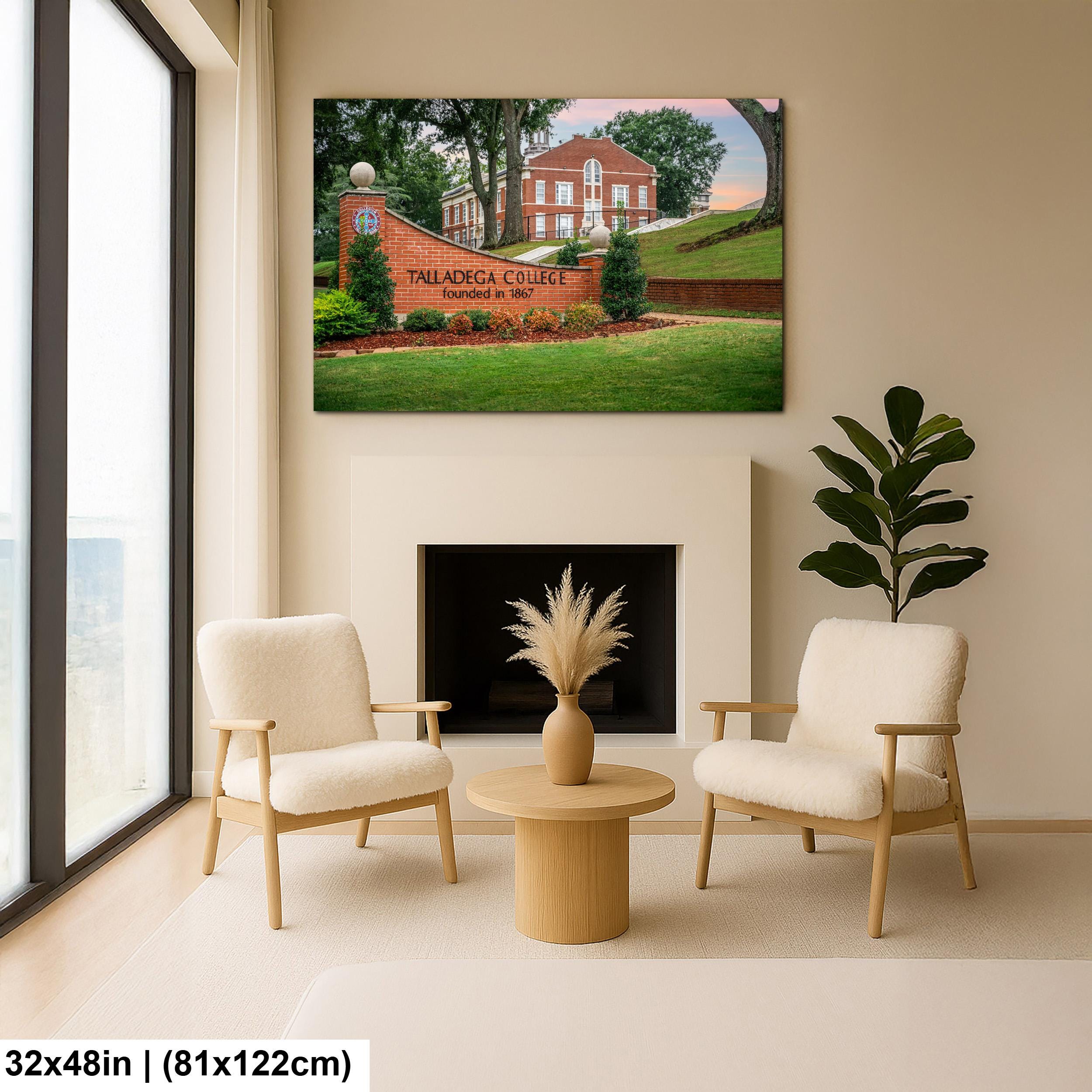 Talladega College HBCU Entrance, Alabama, Photography Print, Historic Campus Architecture, Southern Heritage Wall Décor