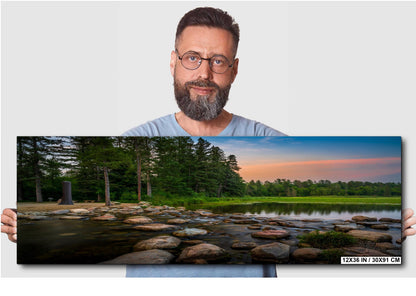 Itasca State Park Minnesota Headwaters of the Mississippi River Photo Print, Sunset Lake Forest Nature Wall Art Metal Canvas Photography