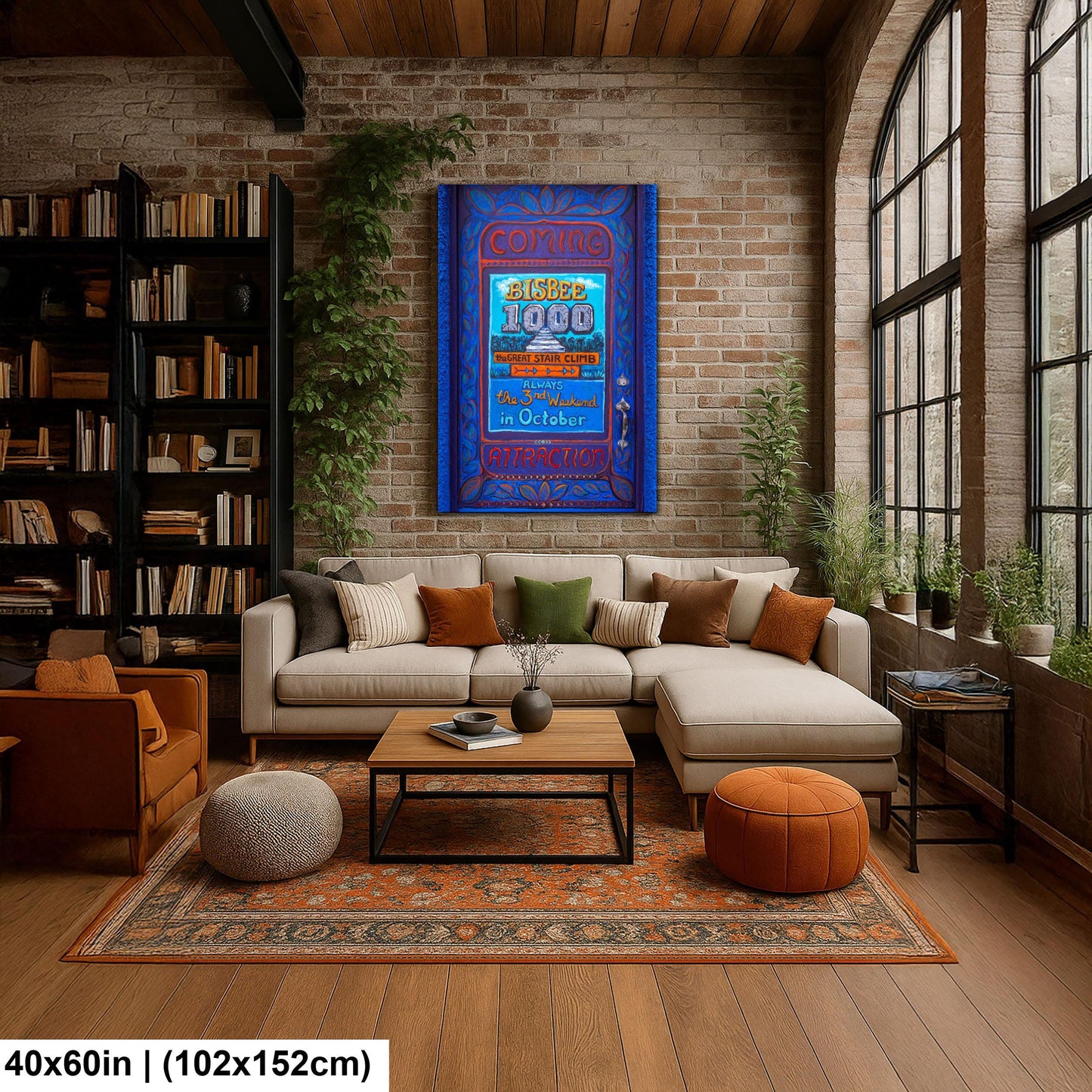 Bisbee Arizona Door Mural Colorful Stair Climb Photography Wall Art