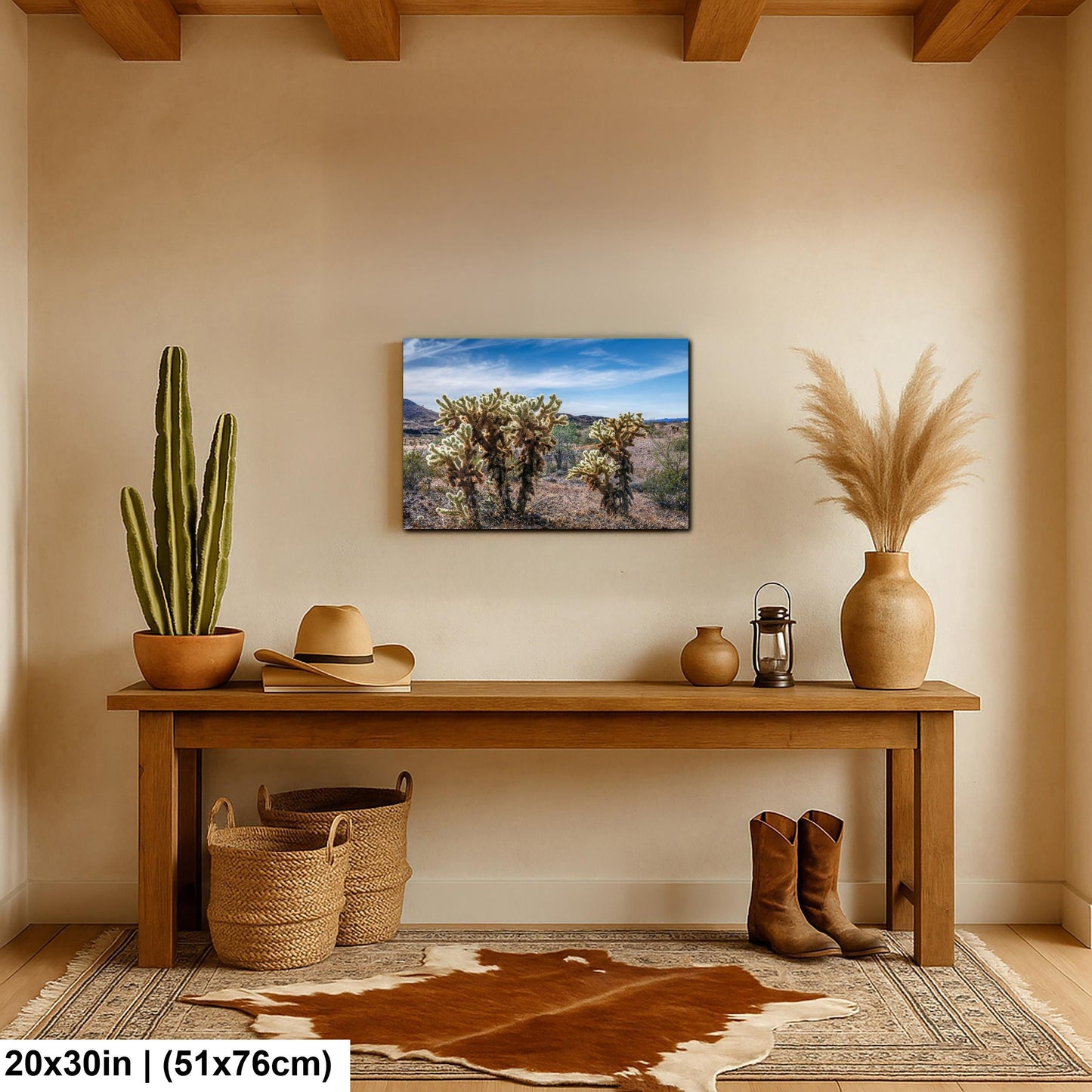 Teddy Bear Cholla Cactus Sonoran Desert Arizona Photography Print, Southwest Wall Art