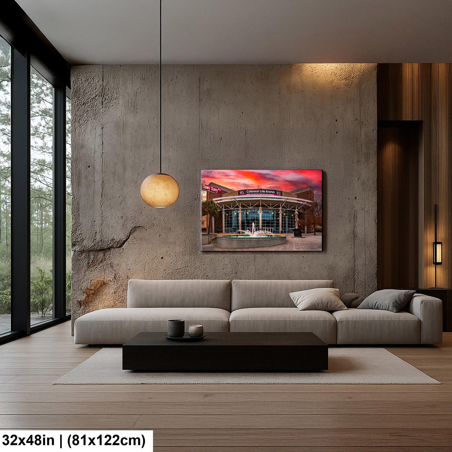 University of South Carolina Basketball Arena Print: A'ja Wilson Statue, Gamecocks Photography
