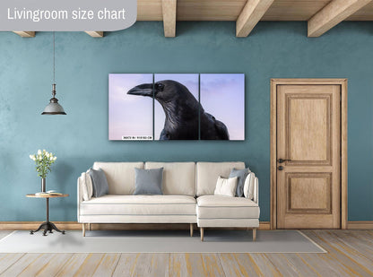 Raven Portrait Print: Arizona Desert Sky Wildlife Photography