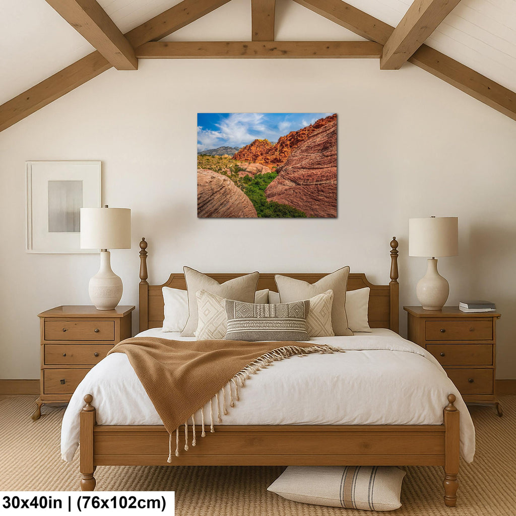 Sandstone Ridges: Red Rock Canyon Las Vegas Nevada Photography Wall Art