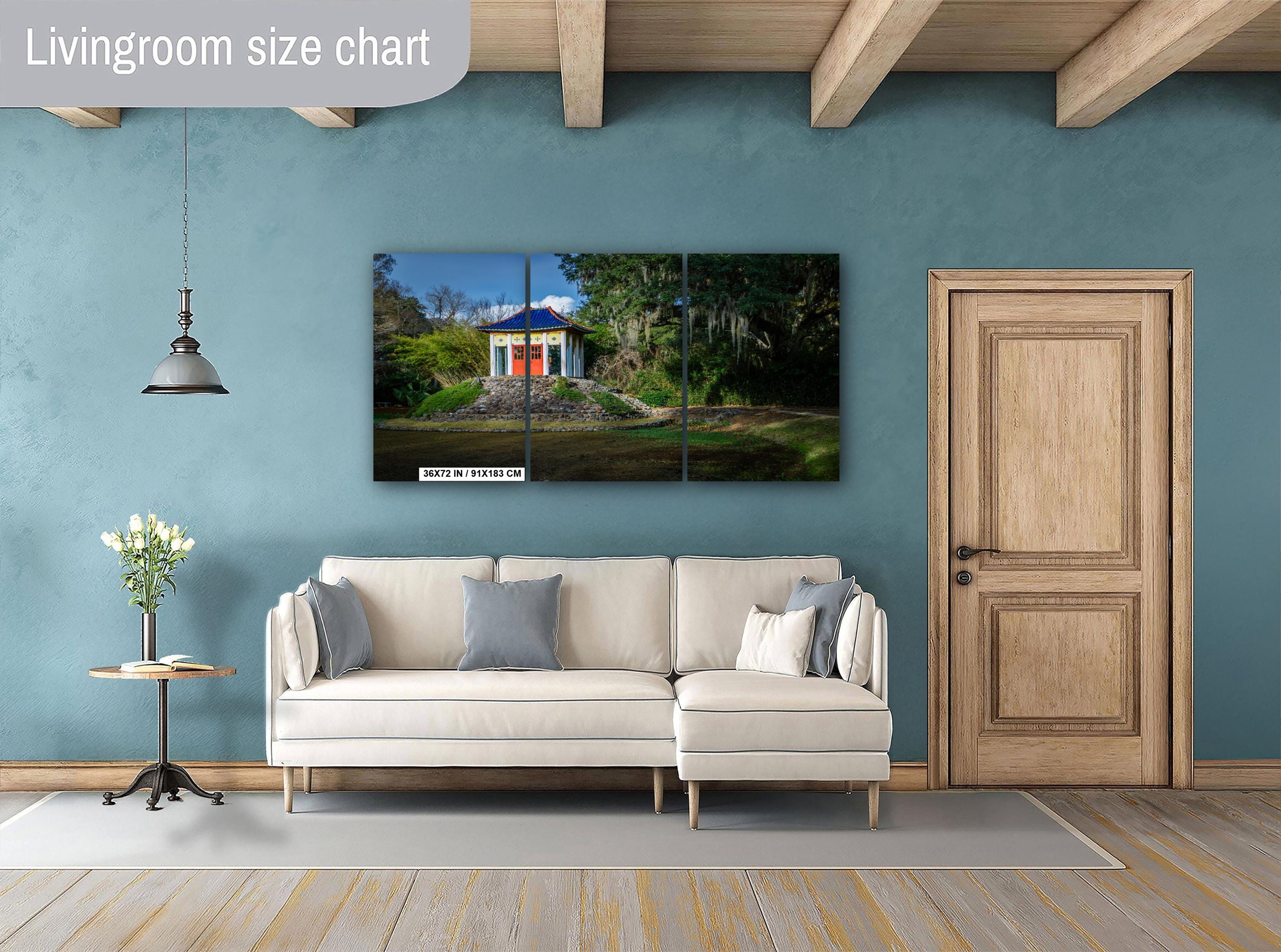 Avery Island Louisiana Buddha Shrine Pavilion Wall Art Photography Print, Jungle Gardens Pagoda, Southern Landscape Travel Gift Canvas
