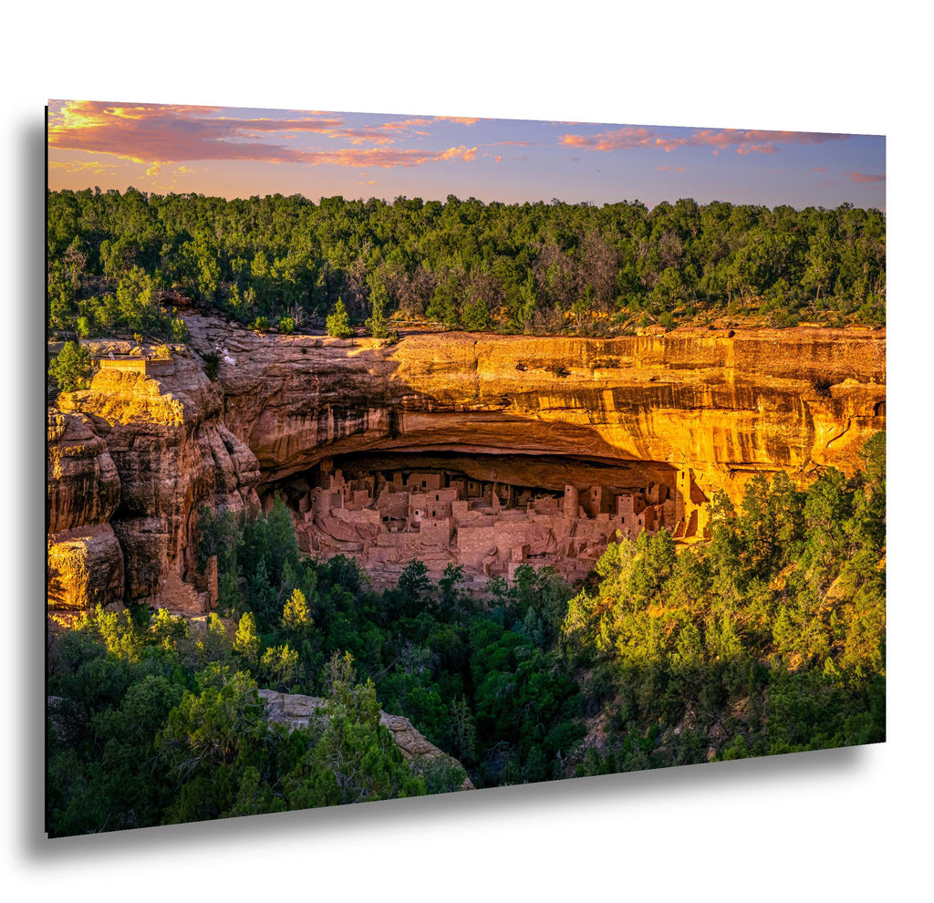 Cliff Palace Sunset at Mesa Verde National Park, Cortez Colorado Photography Print