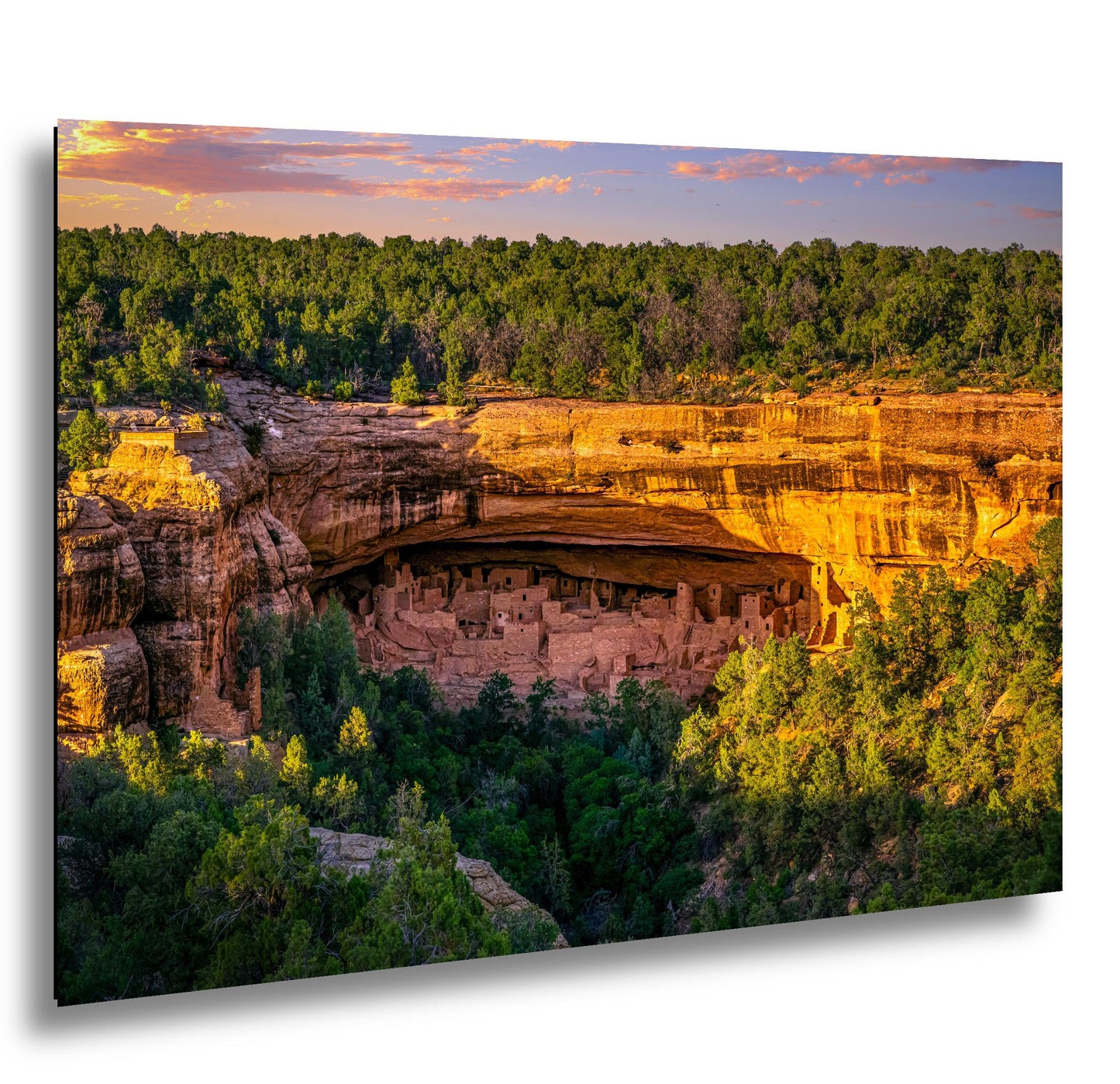 Cliff Palace Sunset at Mesa Verde National Park, Cortez Colorado Photography Print