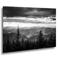 Dramatic Ridges in Monochrome, Great Smoky Mountains National Park Tennessee Black and White Photography Print