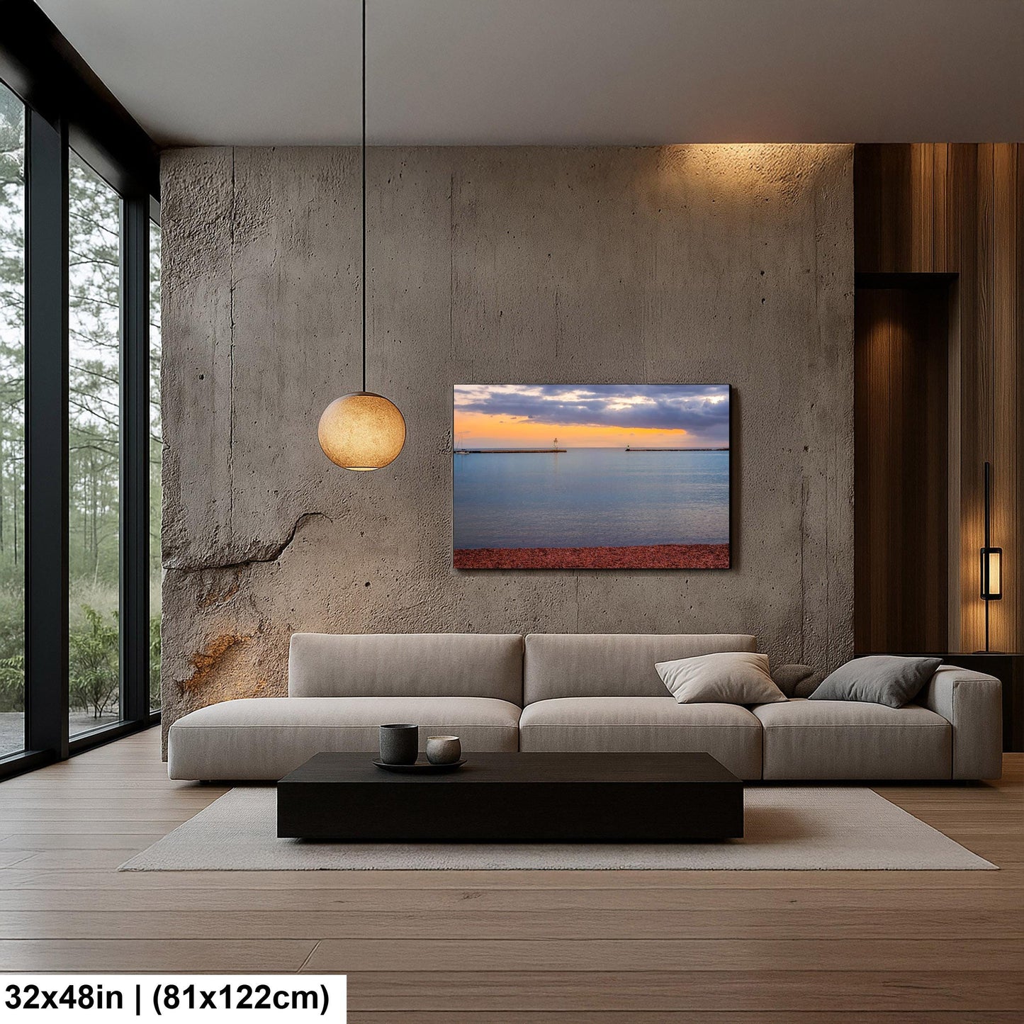Grand Marais Harbor Lighthouse at Sunset Photography Print, Minnesota North Shore, Lake Superior Wall Art