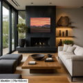 Fiery Sonoran Desert Sunset with Saguaro, Quartzsite Arizona Photography Print