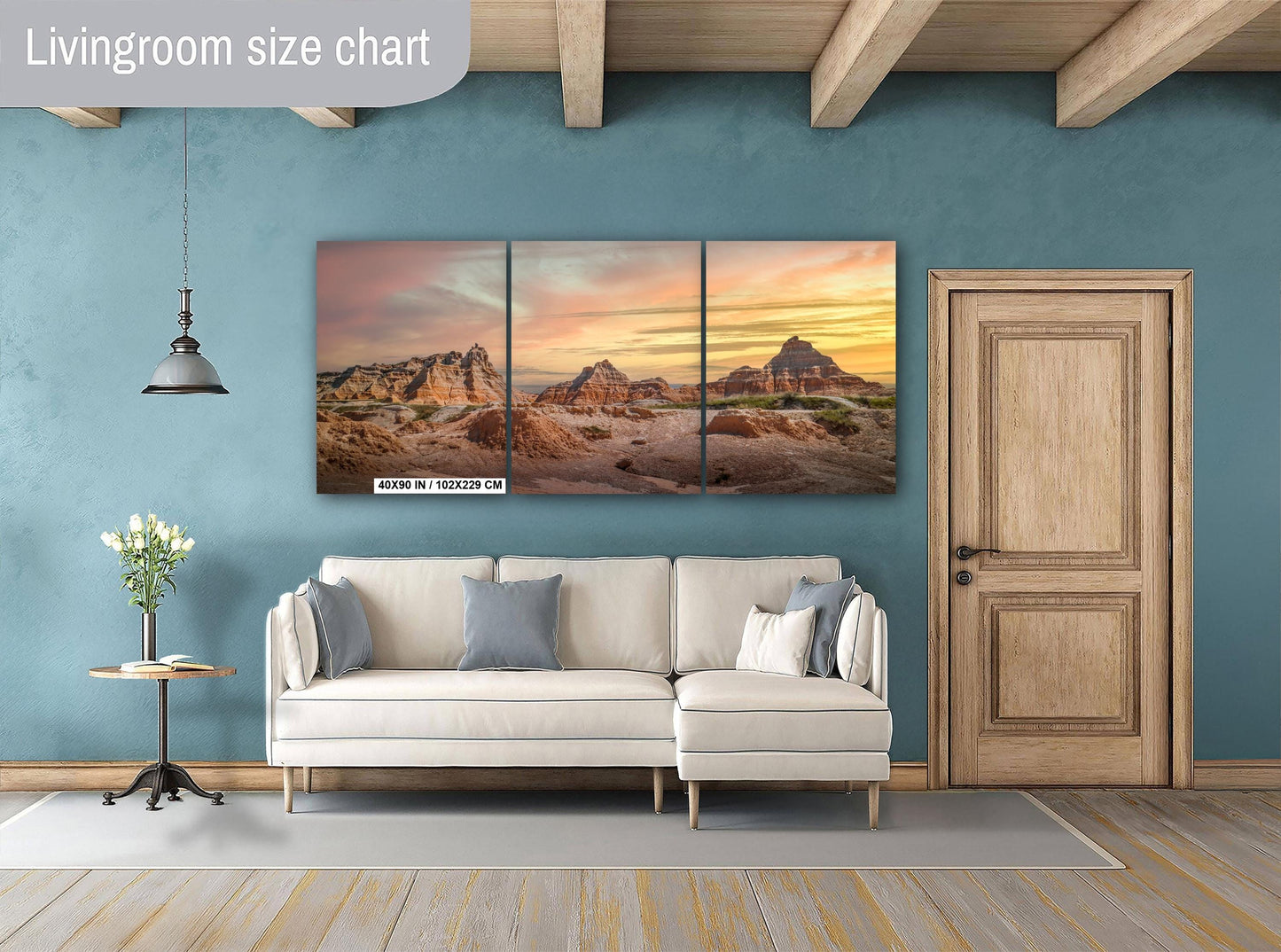 Badlands National Park Sunset Print: South Dakota Buttes Landscape Wall Art