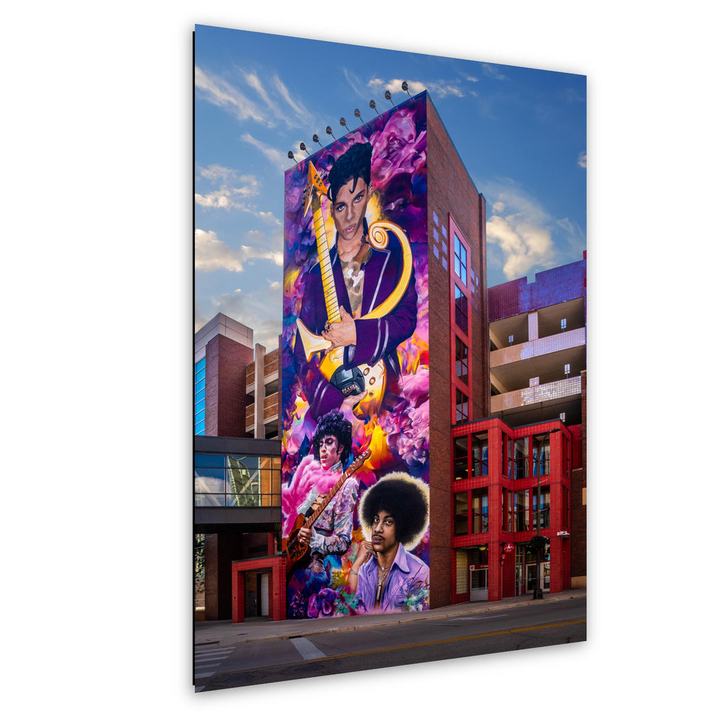 Prince Tribute Mural Minneapolis Photography Print, Minnesota Street Art Wall Decor, Purple Rain Urban Art