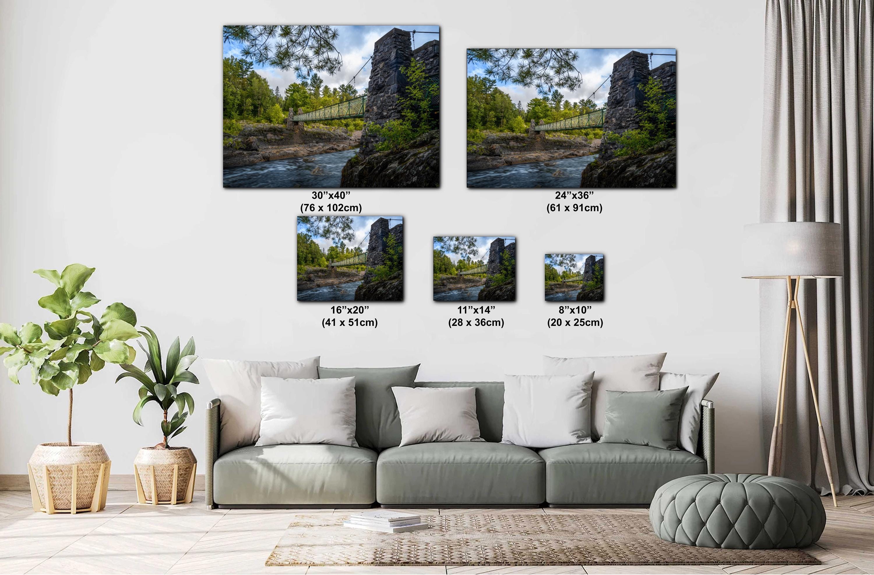 Swinging Bridge: Jay Cooke State Park, Minnesota Photography Wall Art