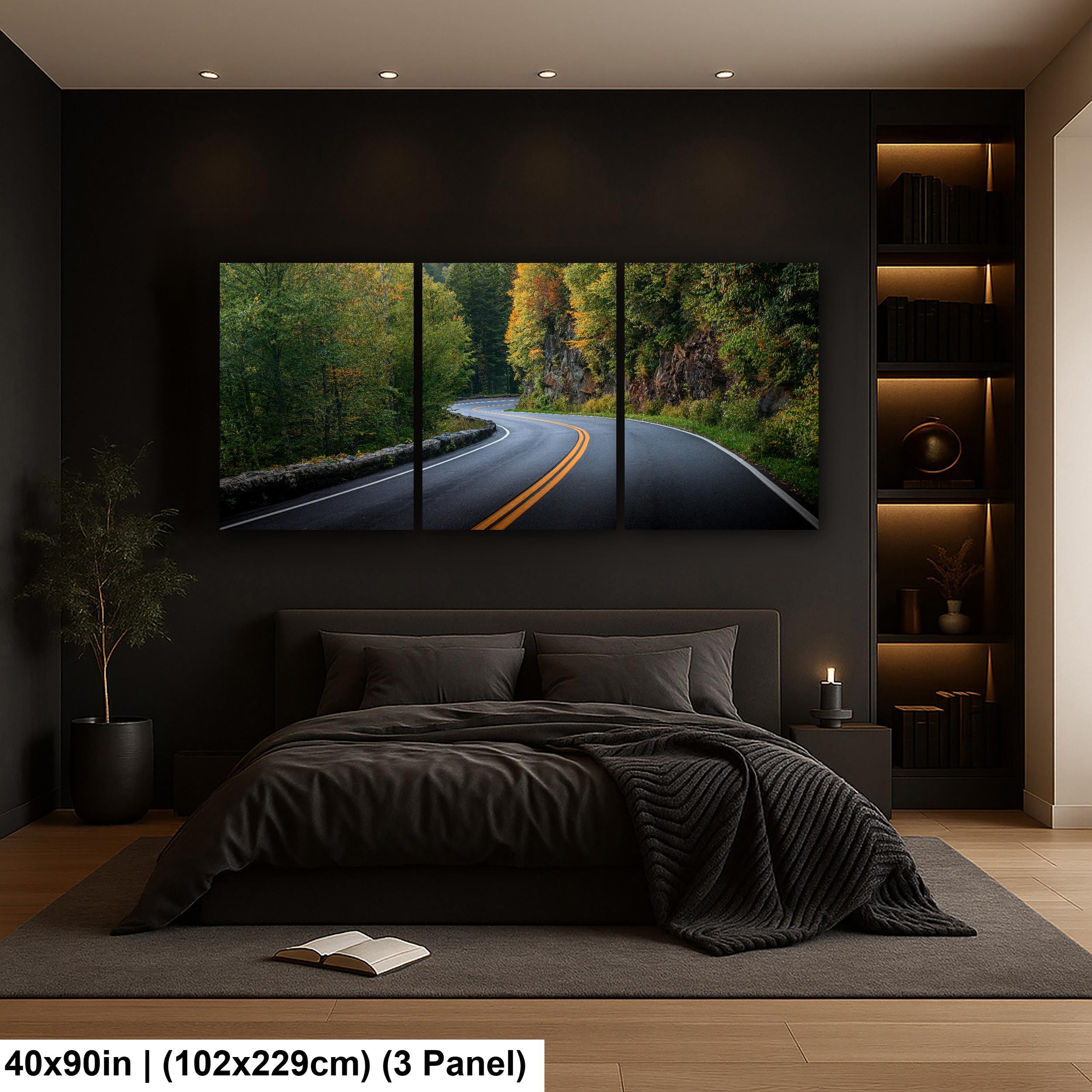 Winding Solace: Curved Road Great Smoky Mountains National Park Wall Art
