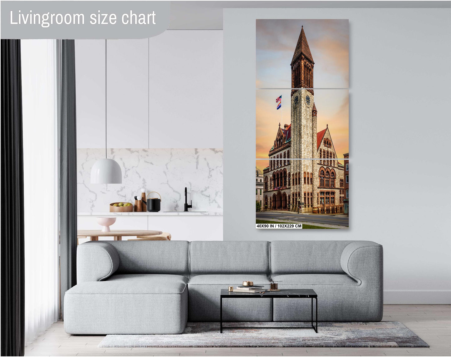 Beneath the Clock Tower: Albany City Hall, New York Print Wall Art Photography Architecture Portrait Aluminum/Acrylic/Metal/Canvas