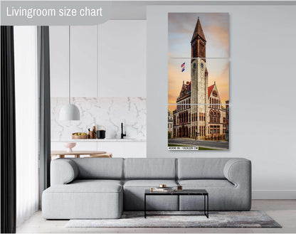 Beneath the Clock Tower: Albany City Hall, New York Print Wall Art Photography Architecture Portrait Aluminum/Acrylic/Metal/Canvas