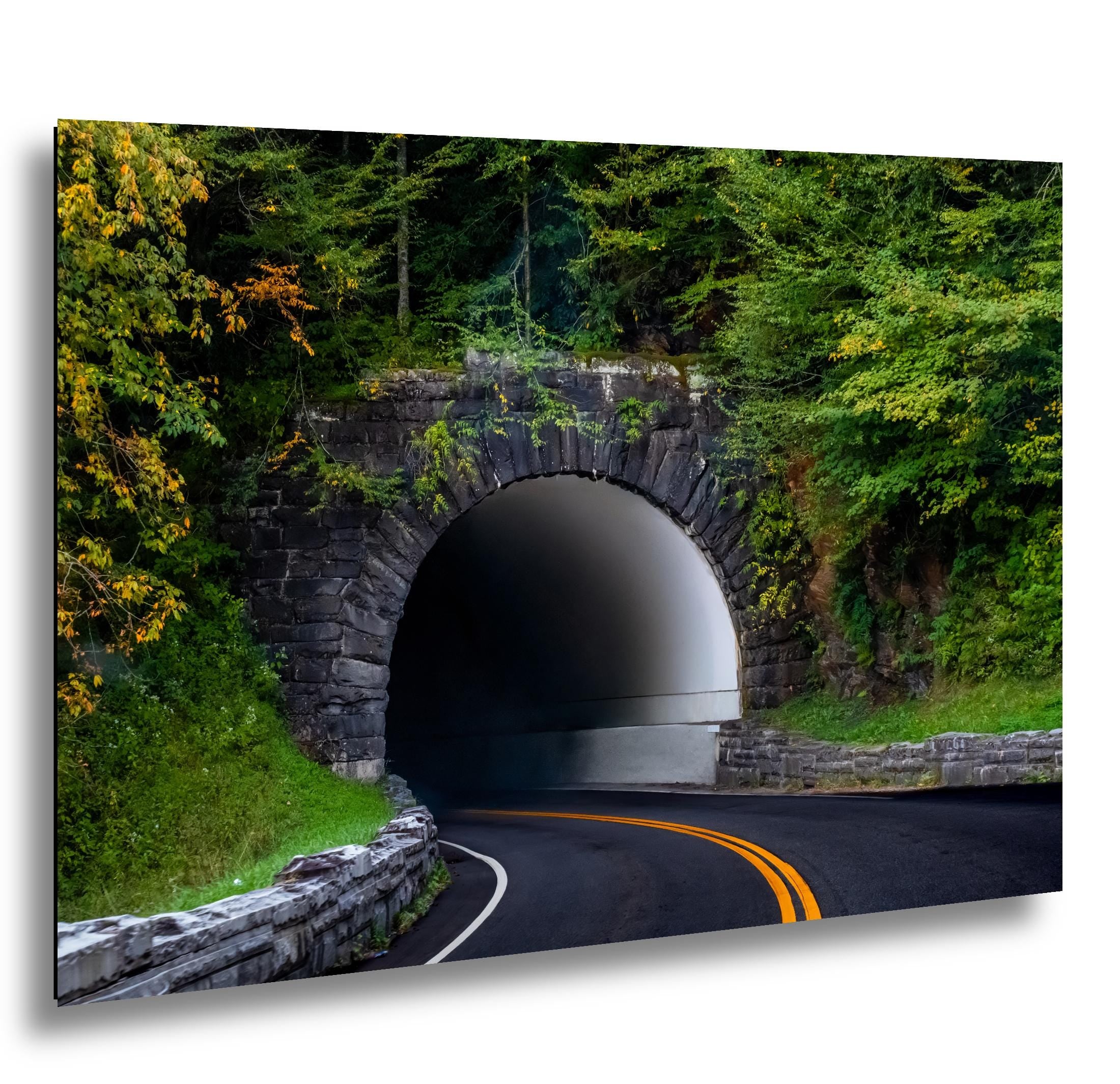 Smoky Mountains Tunnel Photography Print, Great Smoky Mountains National Park, Tennessee North Carolina Scenic Drive Wall Art