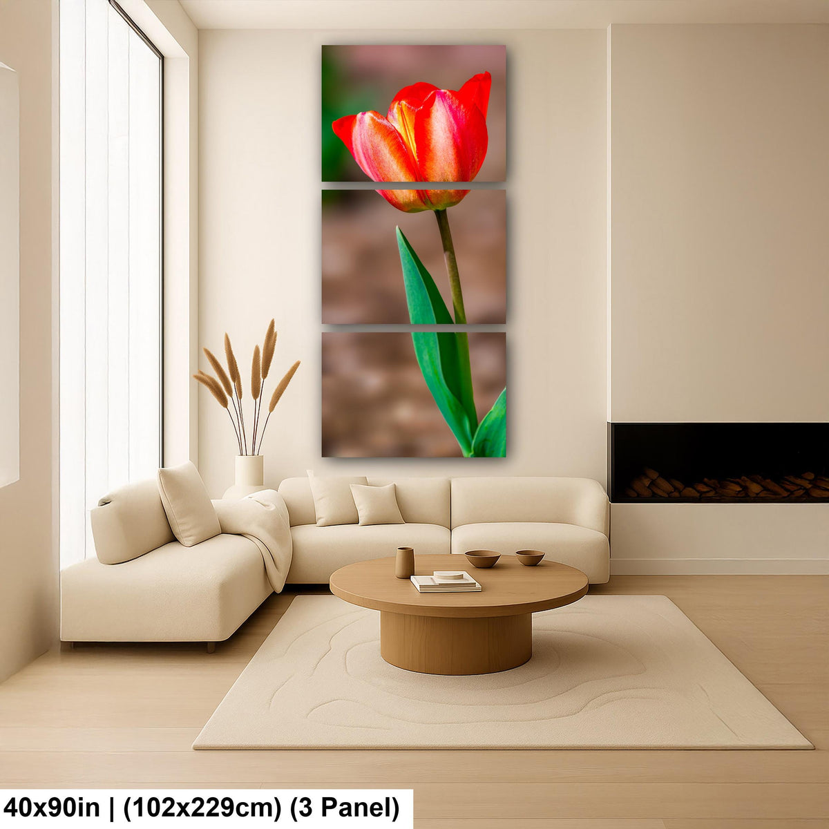 Scarlet Elegance: Red Tulip Flower Botanical Photography Wall Art