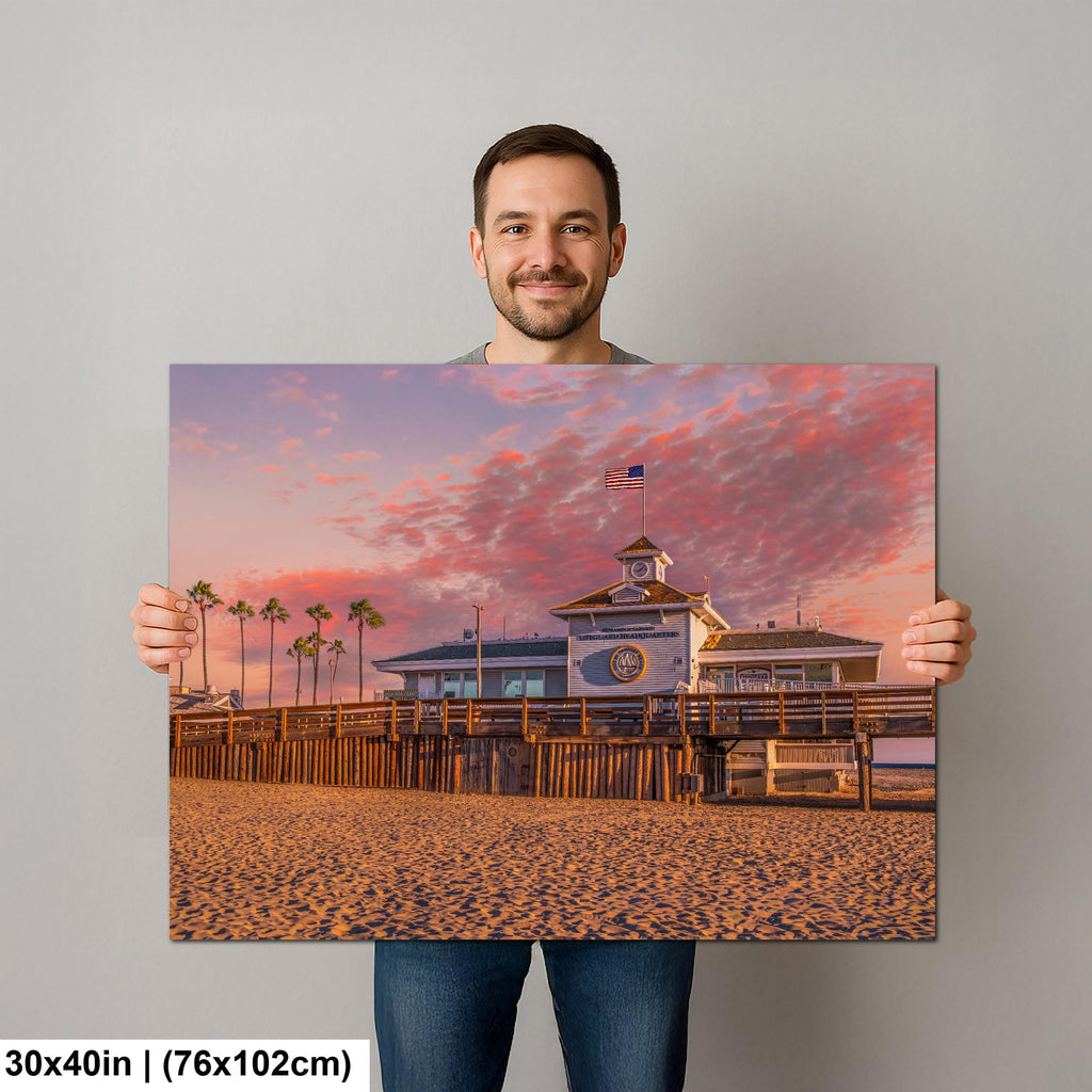 Coastal Watch: Newport Beach California Lifeguard Station Photo Wall Art
