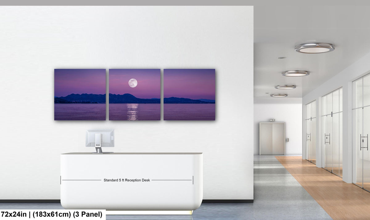 Moonlit Waters: Lake Elsinore California Supermoon Photography Wall Art