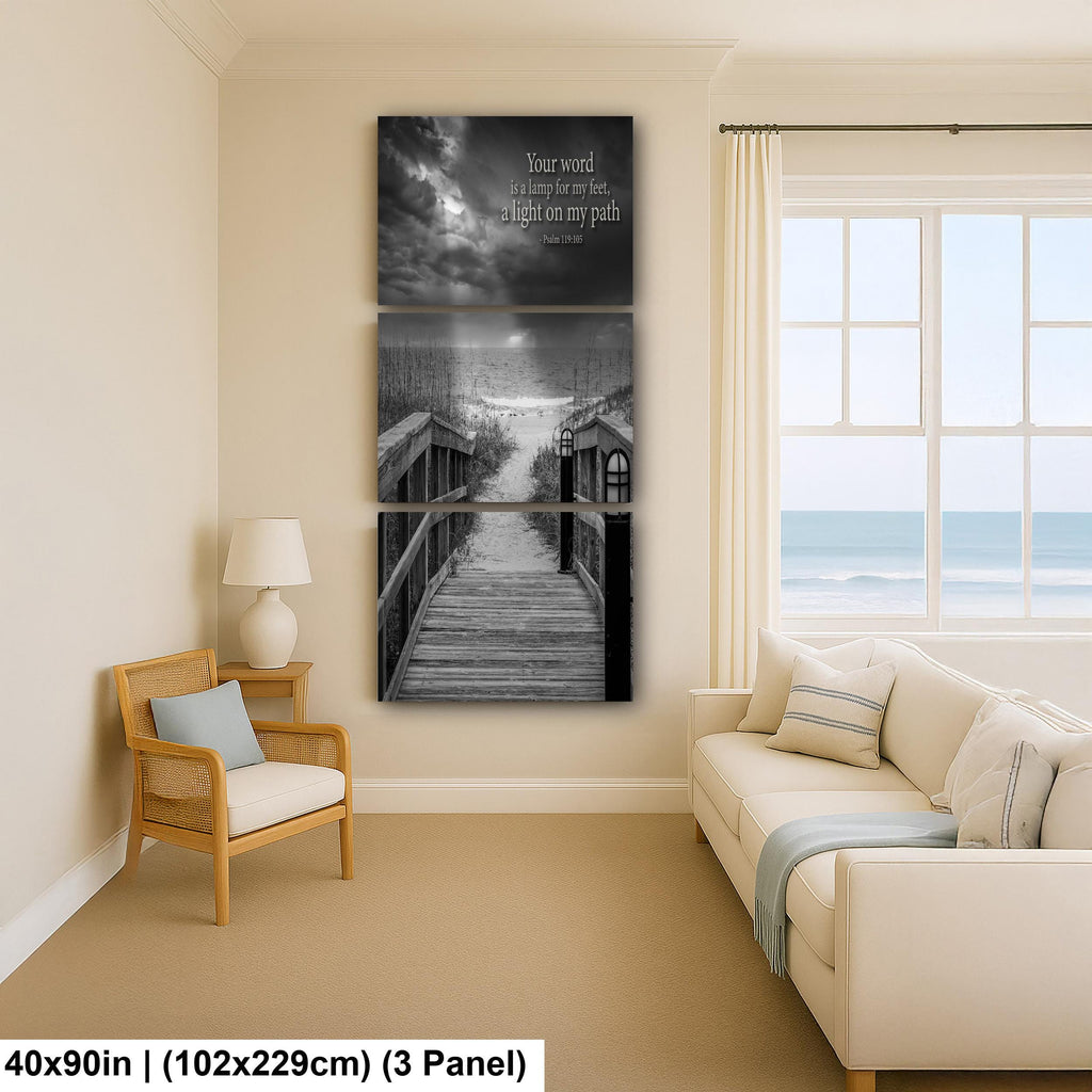 Psalm 119:105 Wall Art - Florida Coastal Photography | Beach Path Faith Decor