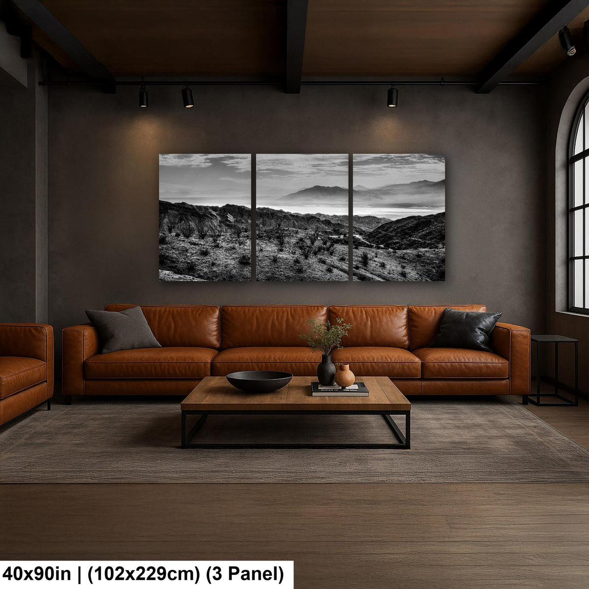 Desert Ridges: Salton Sea Mecca California Black White Photography Wall Art