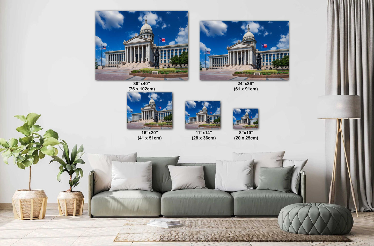 Oklahoma State Capitol Building Art Print: OKC Patriotic Photography