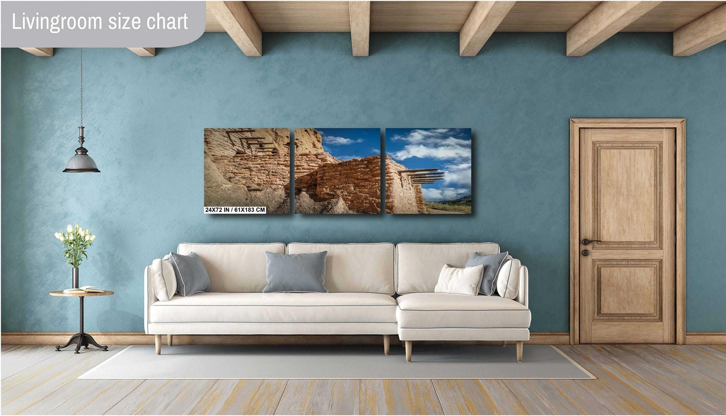 Ancient Abode: Exploring the Pueblo Home at Bandelier National Monument Los Alamos New Mexico Wall Art Print Aluminum/Acrylic/Metal/Canvas