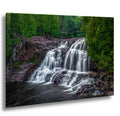Gooseberry Falls Minnesota State Park Upper Falls Watercolor-Stylized Photography Print Wall Art, Nature Decor, Canvas Metal Acrylic