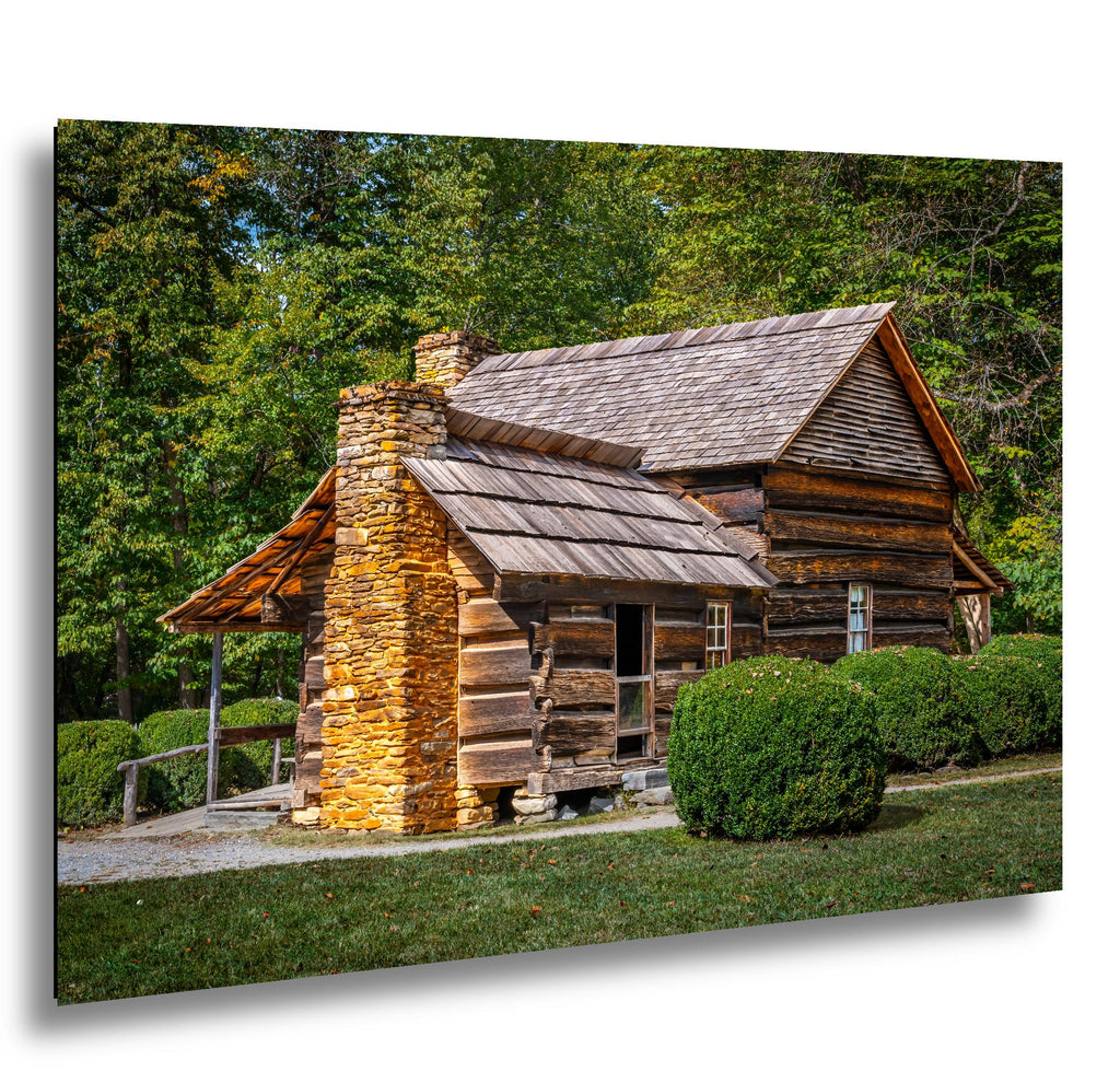 Mountain Homestead: Great Smoky Mountains NP Log Cabin Photography Wall Art