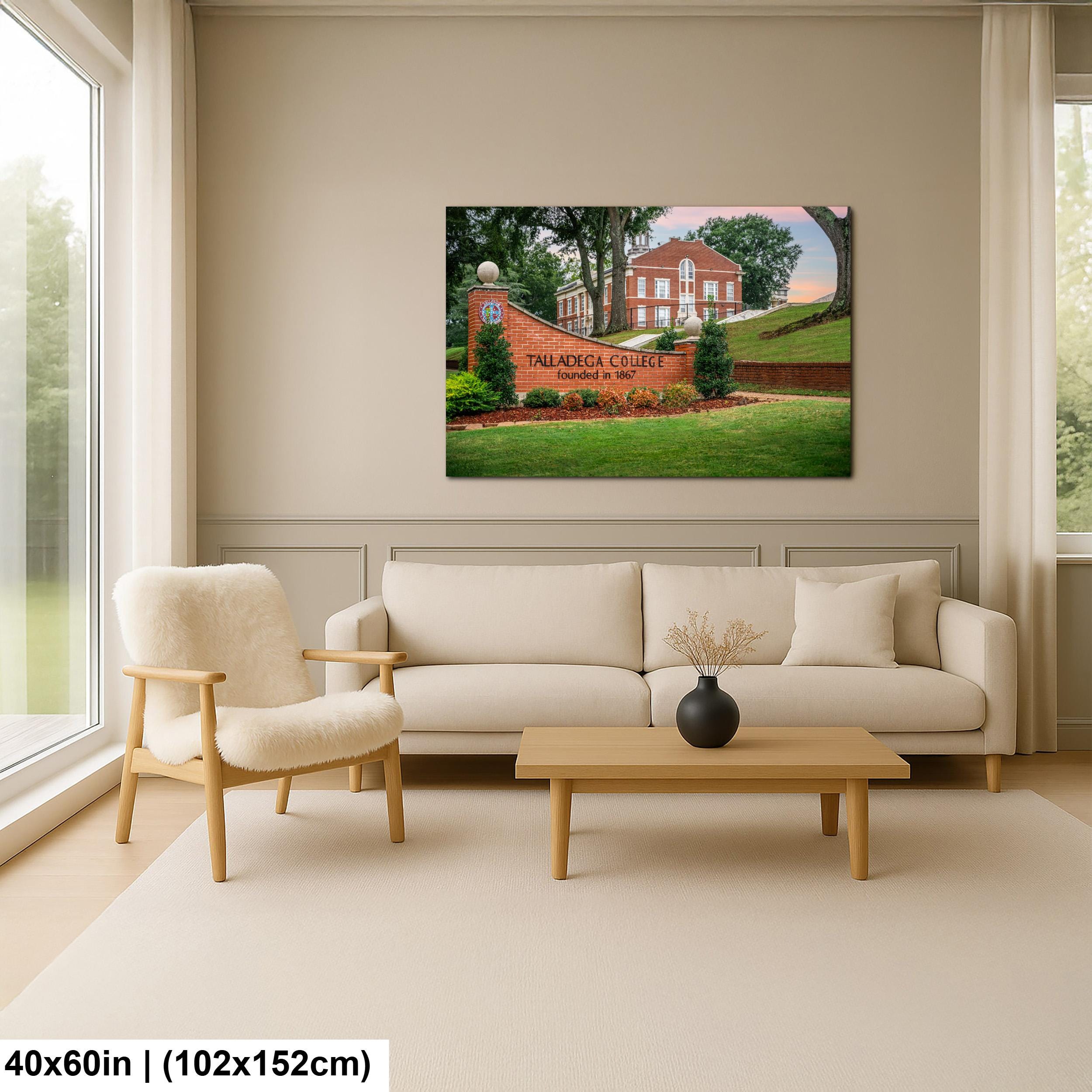Talladega College HBCU Entrance, Alabama, Photography Print, Historic Campus Architecture, Southern Heritage Wall Décor
