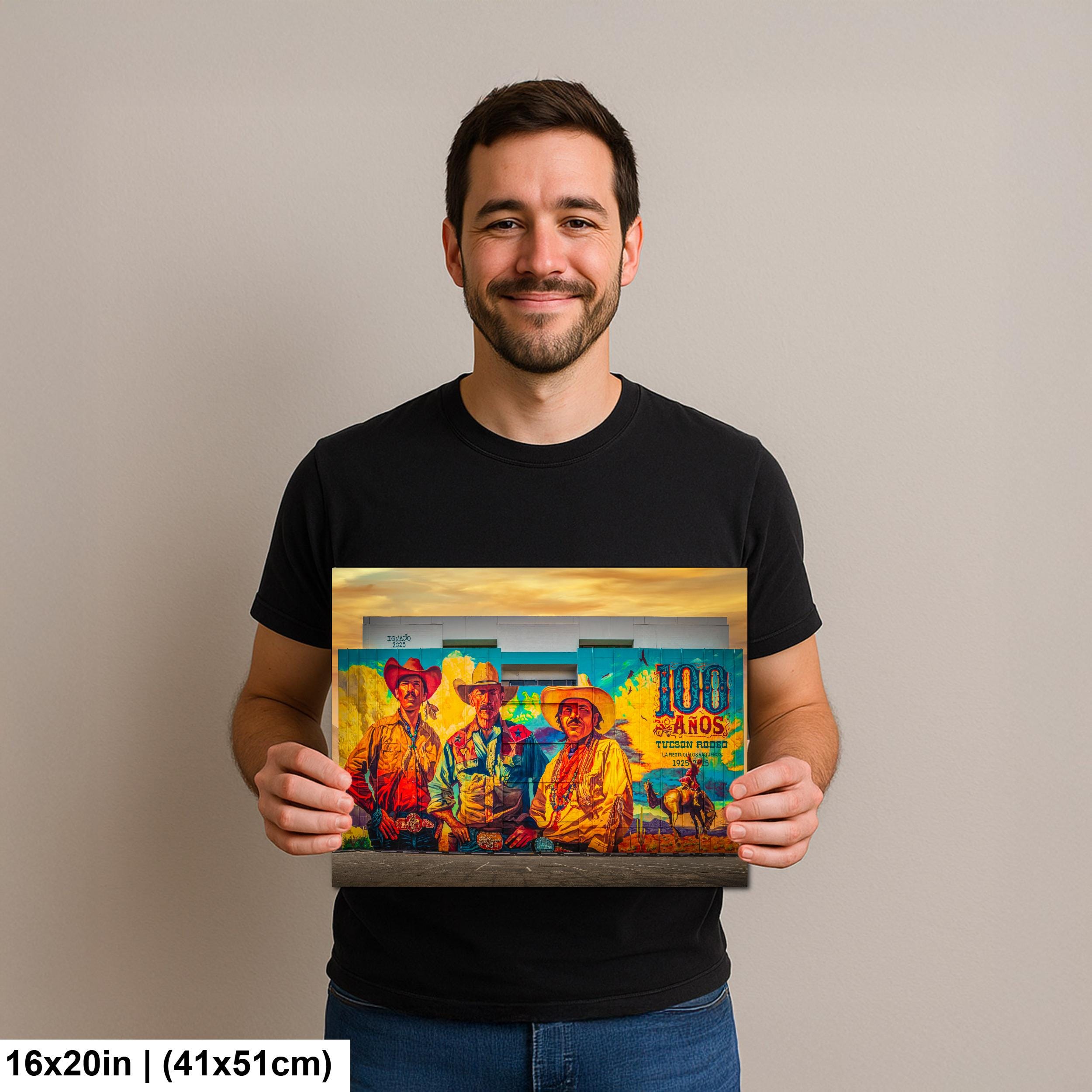 Tucson Mural - Tucson Rodeo Centennial Mural, Photography Print Wall Art