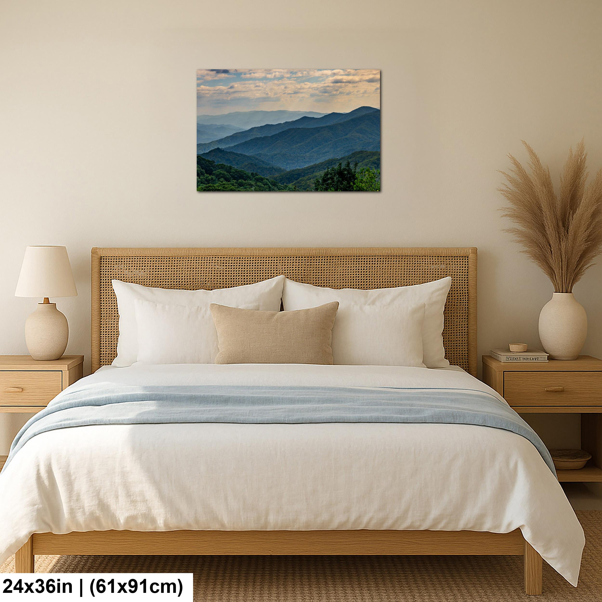 Mountain Waves: Scenic View Great Smoky Mountains Tennessee Photo Wall Art