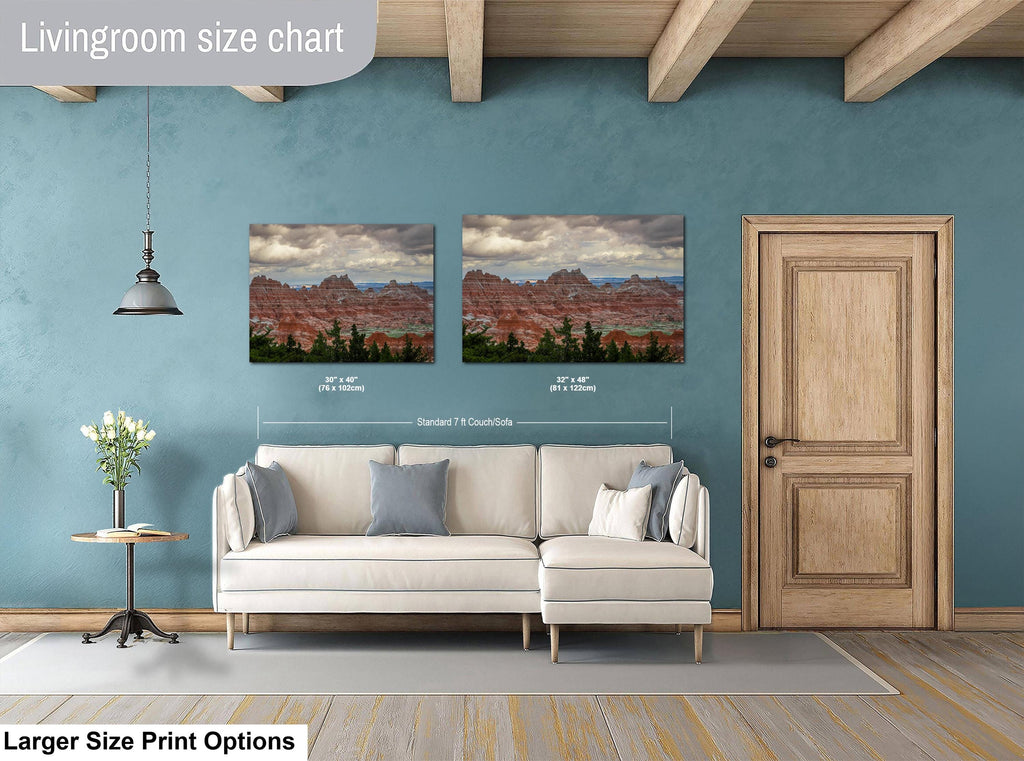 Badlands National Park South Dakota Red Rock Landscape Photography Wall Art