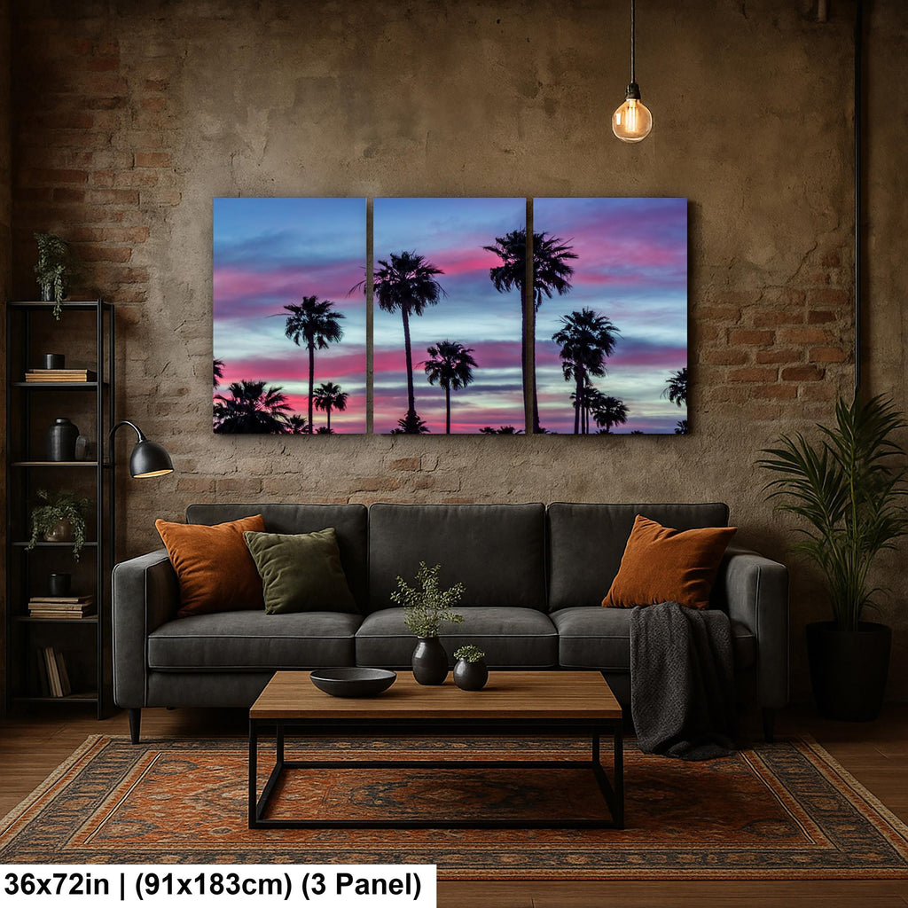 Palm Trees at Sunset, Apache Junction Arizona Photography Wall Art