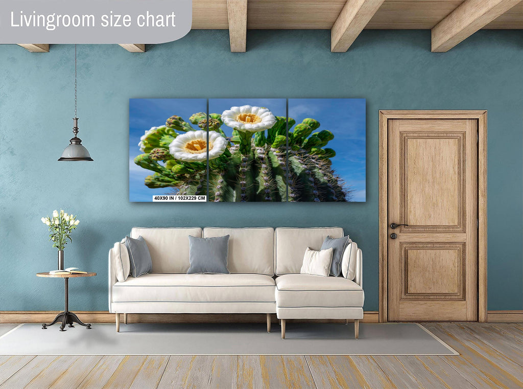 Saguaro Cactus Flower Close Up Saguaro National Park Tucson Arizona Wall Art Photography Print, Sonoran Desert Bloom Macro, Nature Decor