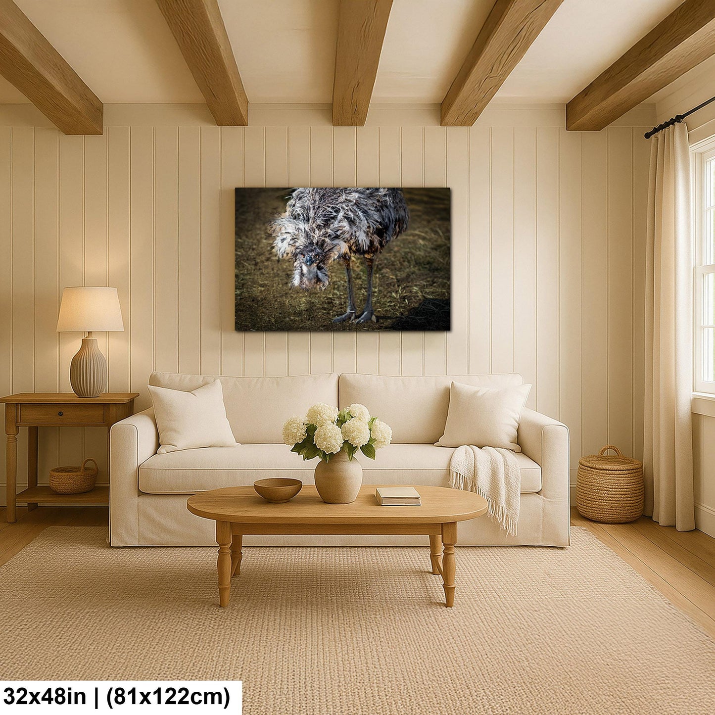 Emu Wildlife Portrait with Textured Feathers - Benson Arizona Photography Print