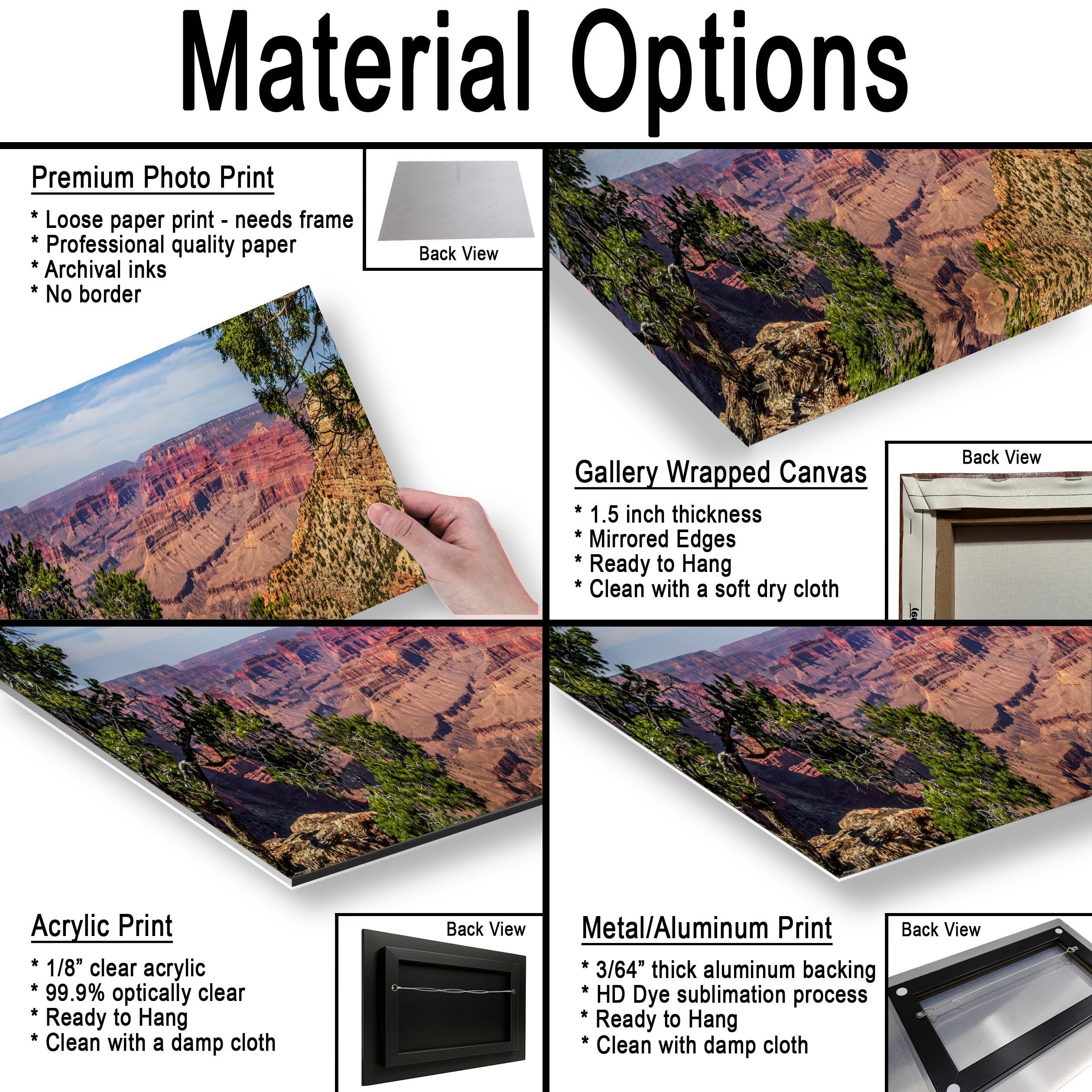 Grand Canyon South Rim Overlook Photography Print, Arizona National Park Wall Art, Desert Landscape Decor