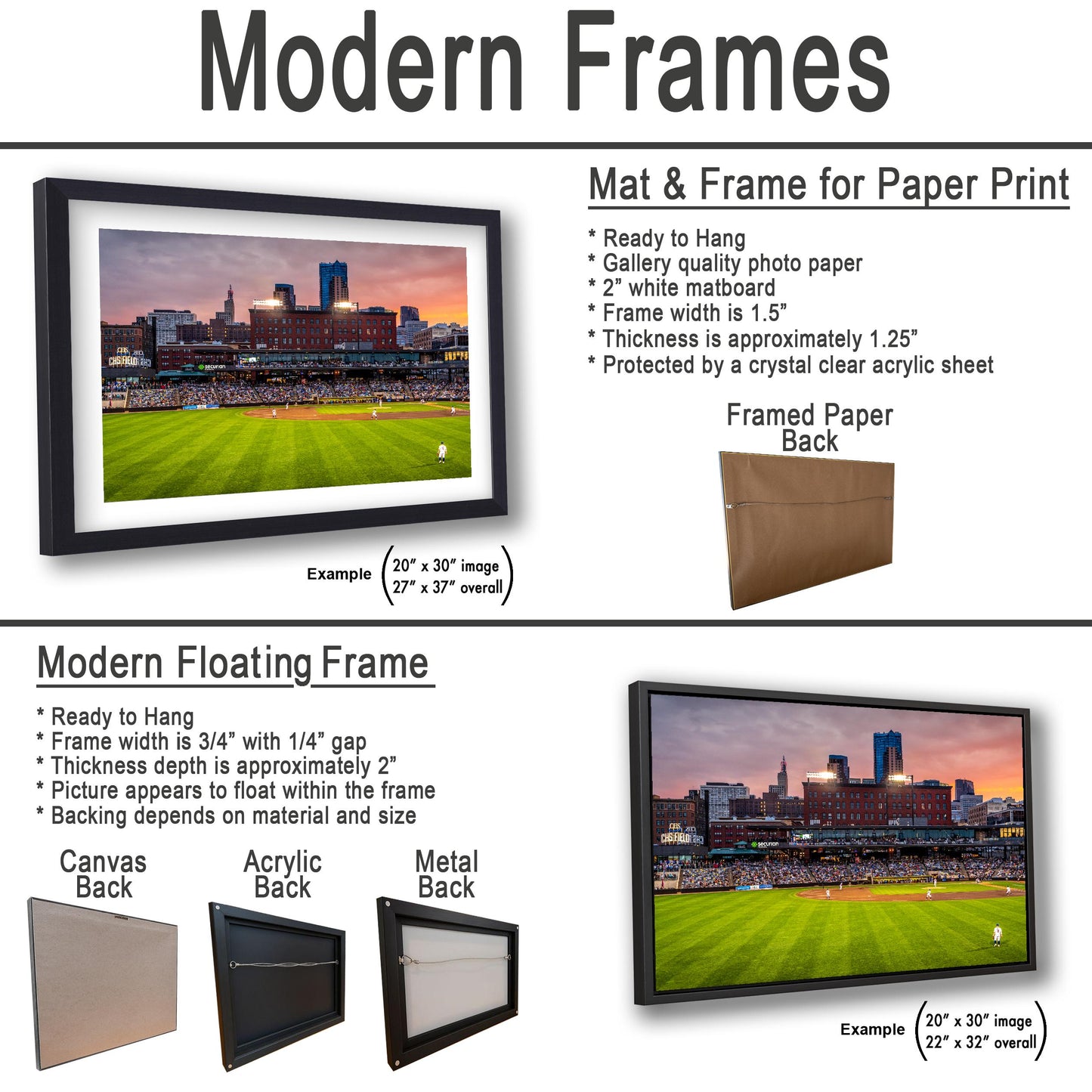 St. Paul Saints Baseball CHS Field Twilight Photography Print, Downtown Minnesota Stadium Art, Urban Ballpark Decor