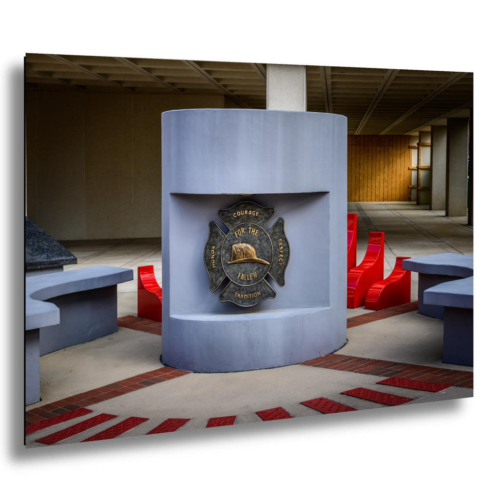 Florida Firefighter Memorial Tallahassee Honor the Fallen Tribute, Courage Respect Wall Print Wall Art Photography Metal/Canvas Home Decor