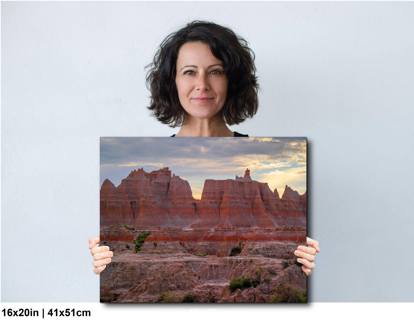 Badlands National Park Natural Citadel, Photography Print, Red Rock Formation, South Dakota Landscape Décor