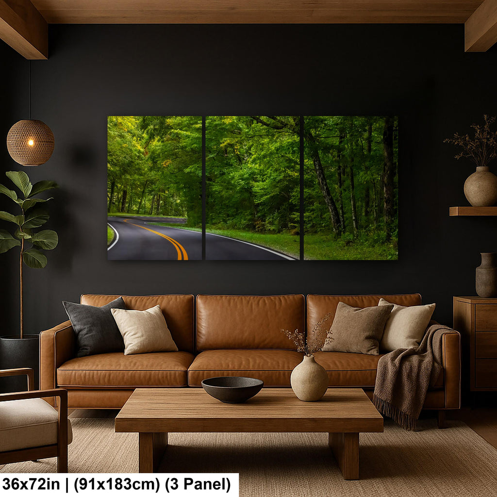 Forest Passage: Curved Road Great Smoky Mountains National Park Wall Art