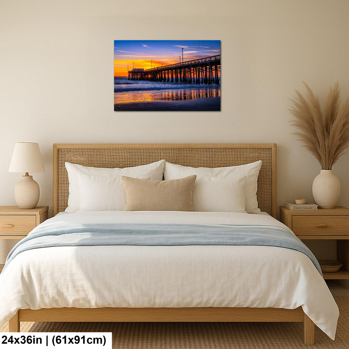 Shoreline Pier: Newport Beach California Ocean Sunset Photography Wall Art